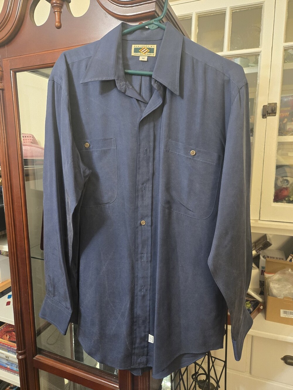 Joseph Abbound Solid Silk Shirt - Men's Medium Made In USA